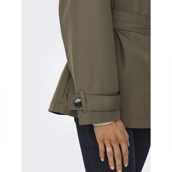 Only Trenchcoat Line Short Grönt S Kvinna