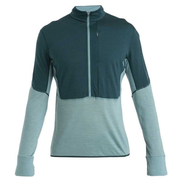 Icebreaker Merino 200 Realfleece Descender Puolivetoketjullinen Fleecetakki Vihreä M Mies