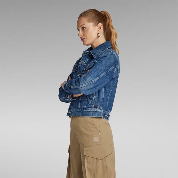 G-star True Jeansjacka Blå M Kvinna