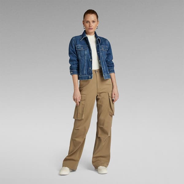 G-star True Jeansjacka Blå M Kvinna