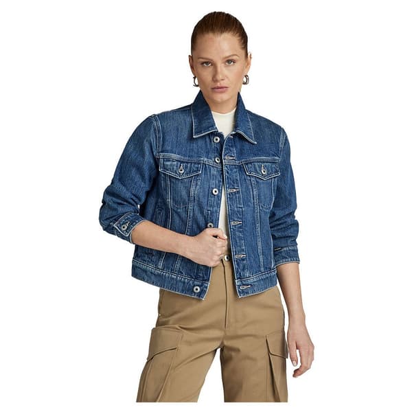 G-star True Jeansjacka Blå M Kvinna