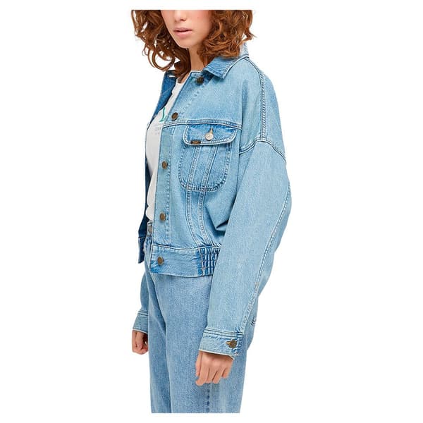 Lee Batwing Rider Denimjakke Blå 2XL Kvinde