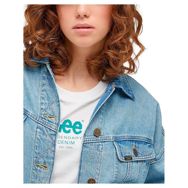 Lee Batwing Rider Denimjakke Blå 2XL Kvinde