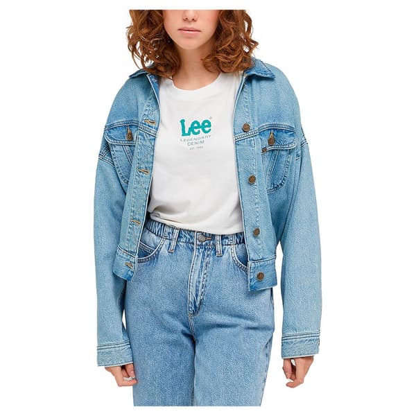 Lee Batwing Rider Denimjakke Blå 2XL Kvinde