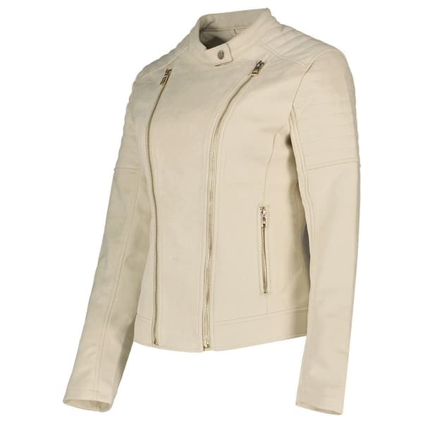 Salsa Jeans Suede Moto Jakke Beige M Kvinde