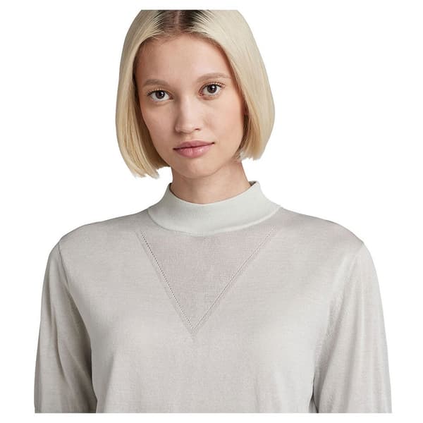 G-star Mock Neck Tröja Core Beige XL Kvinna