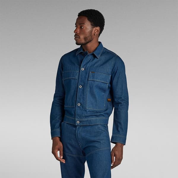 G-star Utility Flap Pocket 2.0 Denimjakke Blå L Mand