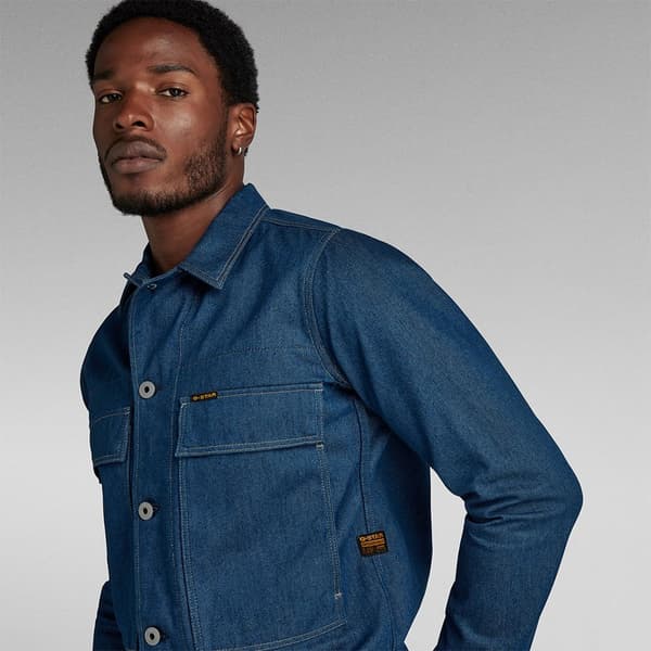G-star Utility Flap Pocket 2.0 Denimjakke Blå L Mand