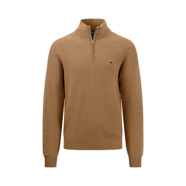 Fynch Hatton Sweater Med Halv Lynlås 1413222 Brun XL Mand