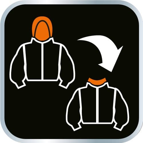 Varning softshell arbetsjacka med huva, gul, stl L