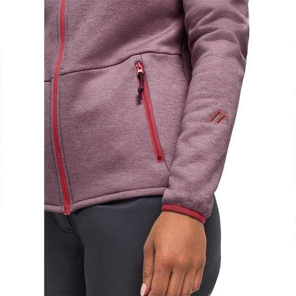 Maier Sports Fave W Fleecejakke Med Hætte Lilla 3XL Kvinde