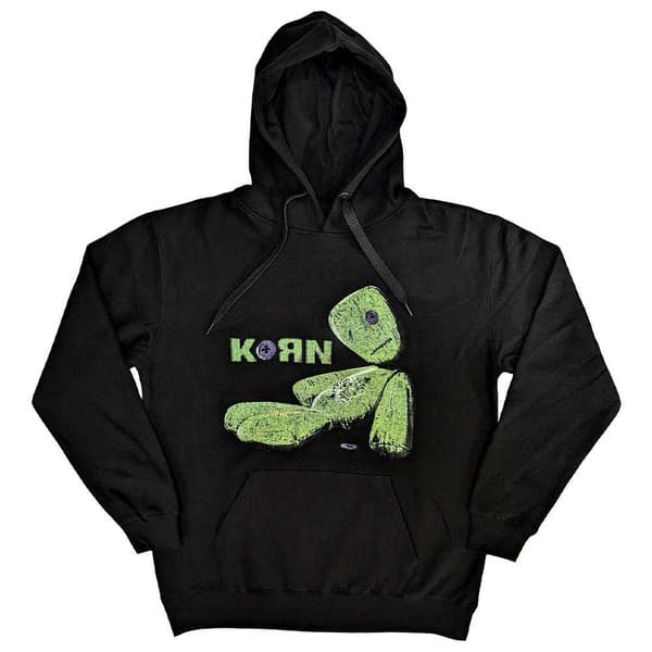 Korn Hoodie Issues Tracklist Band Logo Official Mens Black Pullover