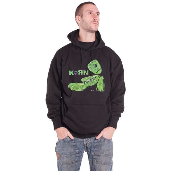 Korn Hoodie Issues Tracklist Band Logo Official Mens Black Pullover