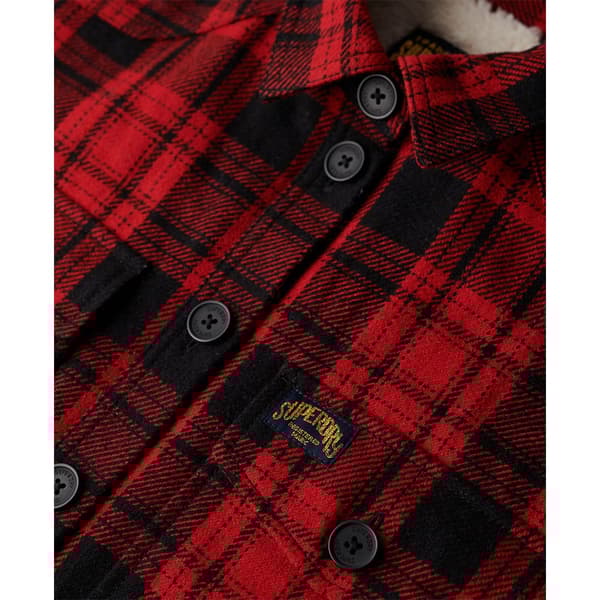 Superdry Borg Check övertröja Röd L Kvinna