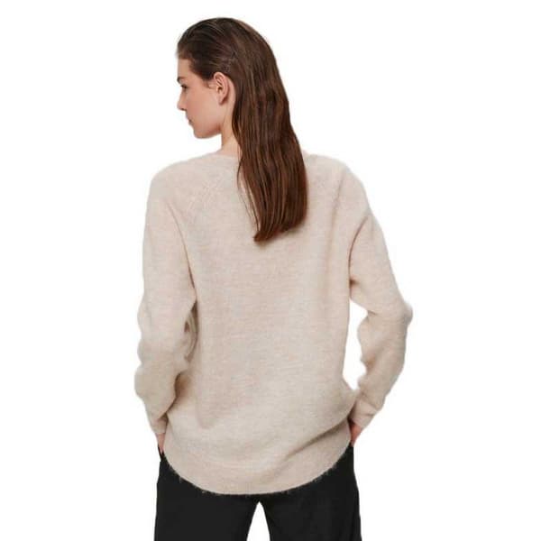 Selected Lulu Rundhalset Sweater Beige 2XL Kvinde