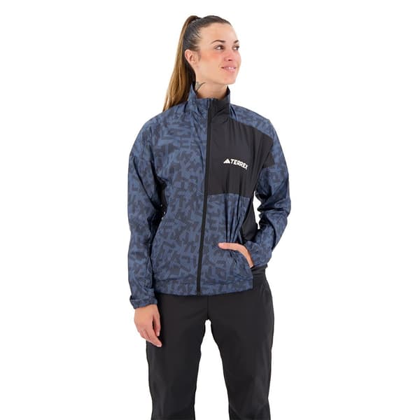 Adidas Terrex Trail Windbreaker Jakke Blå XL Kvinde