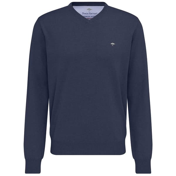 Fynch Hatton Sfpk211 Tröja Med V-ringning Blå 3XL Man