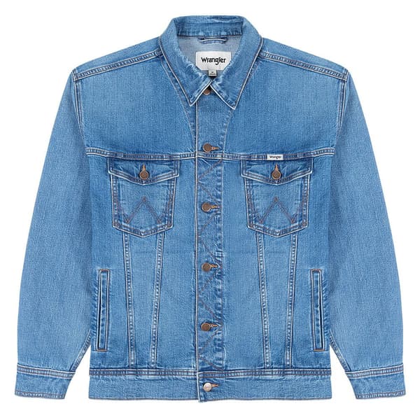 Wrangler Anti Fit Relaxed Jeansjacka Blå L Man