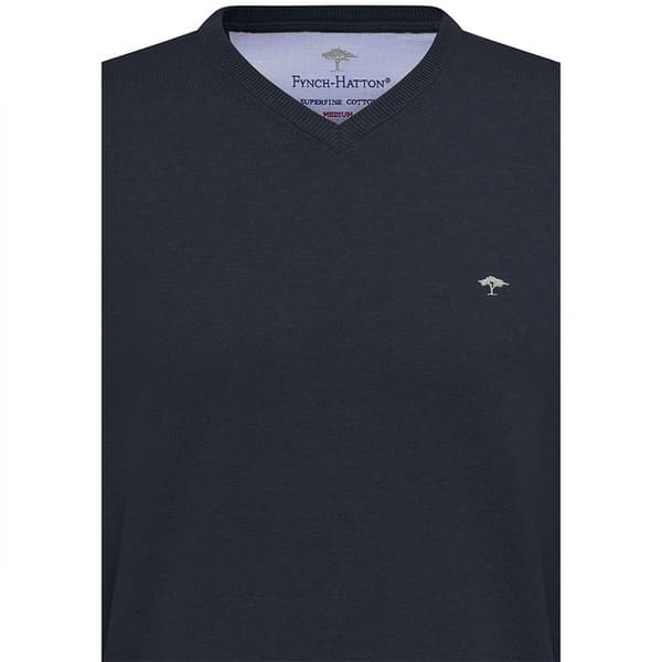 Fynch Hatton Sfpk211 Tröja Med V-ringning Svart 3XL Man