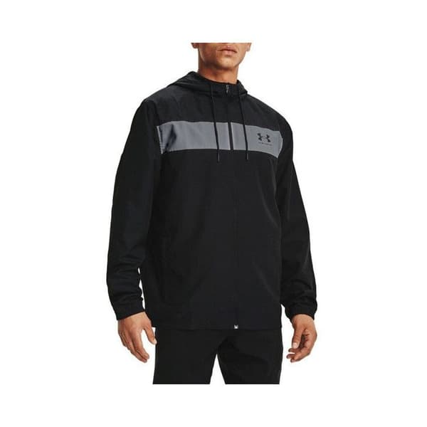 Vindjacka herr - UNDER ARMOUR - Sportstyle Vindjacka - Polyester - Svart - Långa ärmar