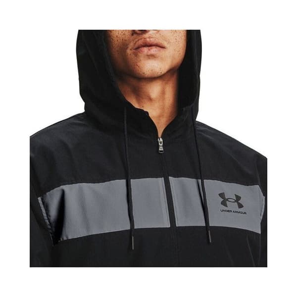 Vindjacka herr - UNDER ARMOUR - Sportstyle Vindjacka - Polyester - Svart - Långa ärmar