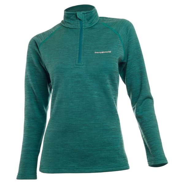 Trangoworld Nivi 45 Fleece Med Halv Dragkedja Grönt L Kvinna