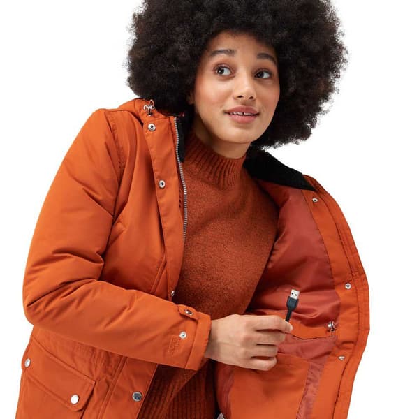 Regatta Voltera Parka Jakke Orange 16 Kvinde