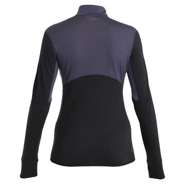 Icebreaker Merino 200 Realfleece Descender Fleece Med Halv Dragkedja Grå L Kvinna