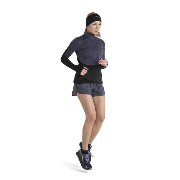 Icebreaker Merino 200 Realfleece Descender Fleece Med Halv Dragkedja Grå L Kvinna