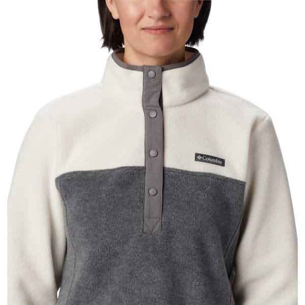 Columbia Benton Springs™ Fleecejakke Med Halv Lynlås Grå L Kvinde