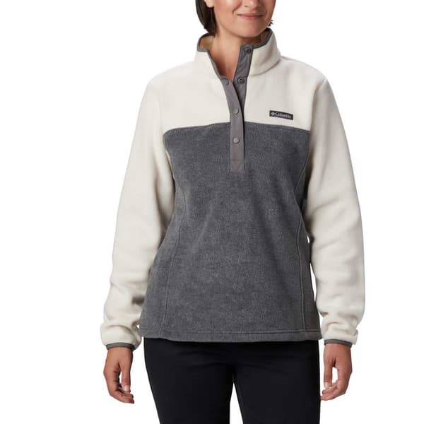 Columbia Benton Springs™ Fleecejakke Med Halv Lynlås Grå L Kvinde