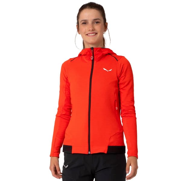 Salewa Pedroc Pl Hd Fleecejakke Med Fuld Lynlås Orange XL Kvinde