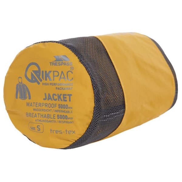 Trespass Qikpac X Jakke Gul 2XS Mand