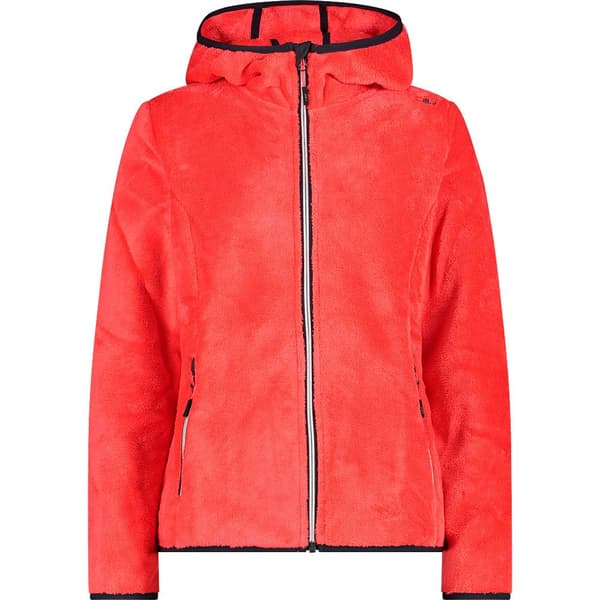 Cmp 38p1546 Fleecejacka Med Huva Orange 36 Kvinna