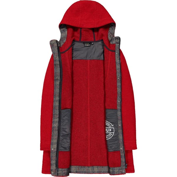 Cmp Coat Fix Hood 32m2286 Jakke Rød 2XS Kvinde