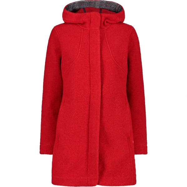 Cmp Coat Fix Hood 32m2286 Jakke Rød 2XS Kvinde