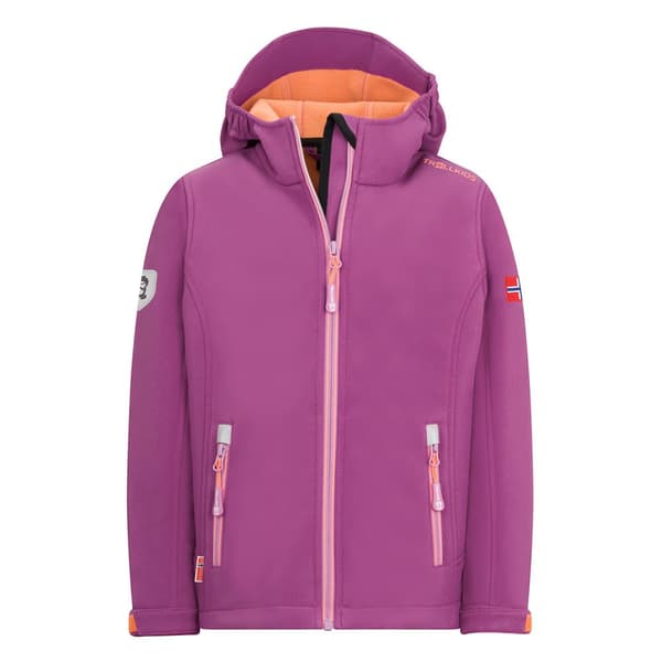 Trollkids Trollfjord Jacka Rosa 140 cm Pojke