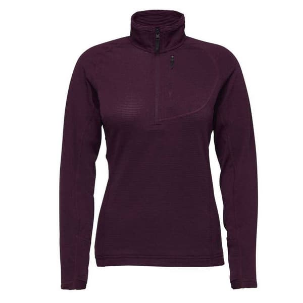 Black Diamond Coefficient Lt Qz Fleecejakke Med Fuld Lynlås Rød M Kvinde