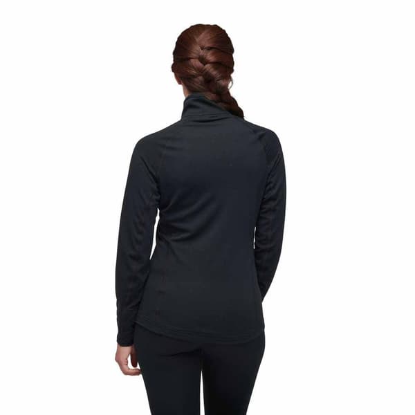 Black Diamond Coefficient Lt Qz Fleecejakke Med Fuld Lynlås Sort S Kvinde