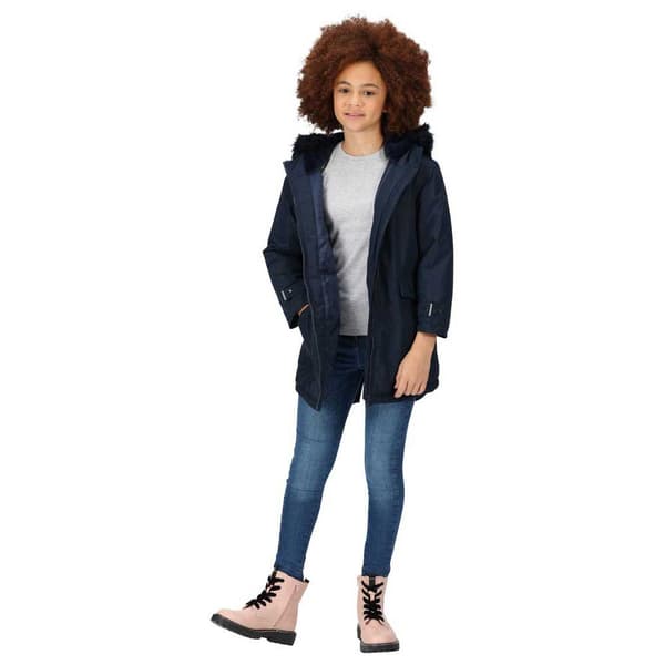 Regatta Adelyn Parka Sort 7-8 Years Dreng