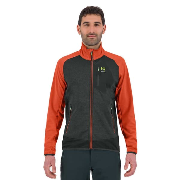Karpos Odle Fleecejakke Med Fuld Lynlås Orange,Sort 2XL Mand