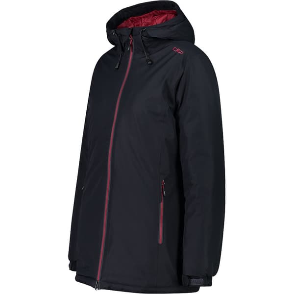 Cmp Long Fix Hood 32z1396 Jakke Grå L Kvinde