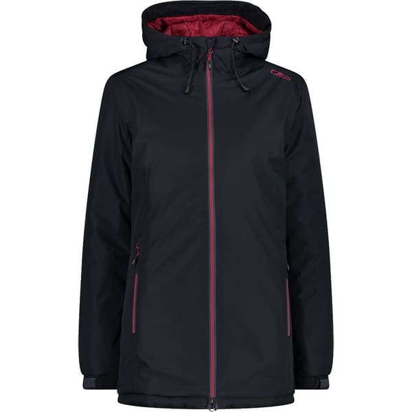 Cmp Long Fix Hood 32z1396 Jakke Grå L Kvinde