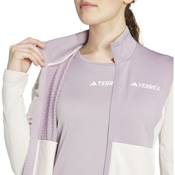 Adidas Terrex Multi Light Fleecejakke Med Fuld Lynlås Hvid,Grå S Kvinde