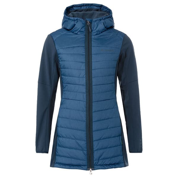 Vaude Skomer Hybrid Parka Fleecejacka Med Huva Blå 36 Kvinna