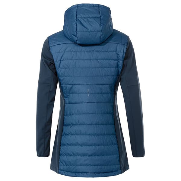 Vaude Skomer Hybrid Parka Fleecejacka Med Huva Blå 36 Kvinna