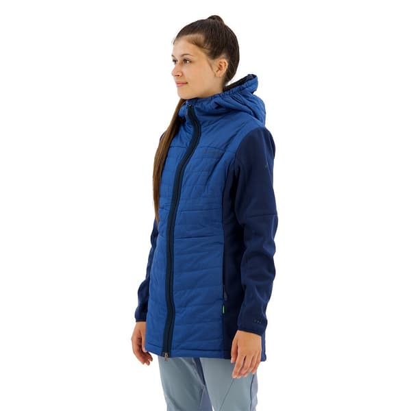 Vaude Skomer Hybrid Parka Fleecejacka Med Huva Blå 36 Kvinna