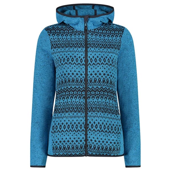 Cmp Fix Hood 32h3586 Fleecejakke Med Hætte Blå 2XS Kvinde