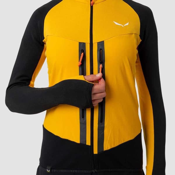 Salewa Ortles Alpine Merino Jacka Gul XS Kvinna