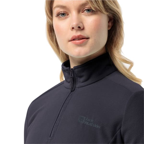 Jack Wolfskin Taunus Fleecejakke Med Halv Lynlås Grå XL Kvinde
